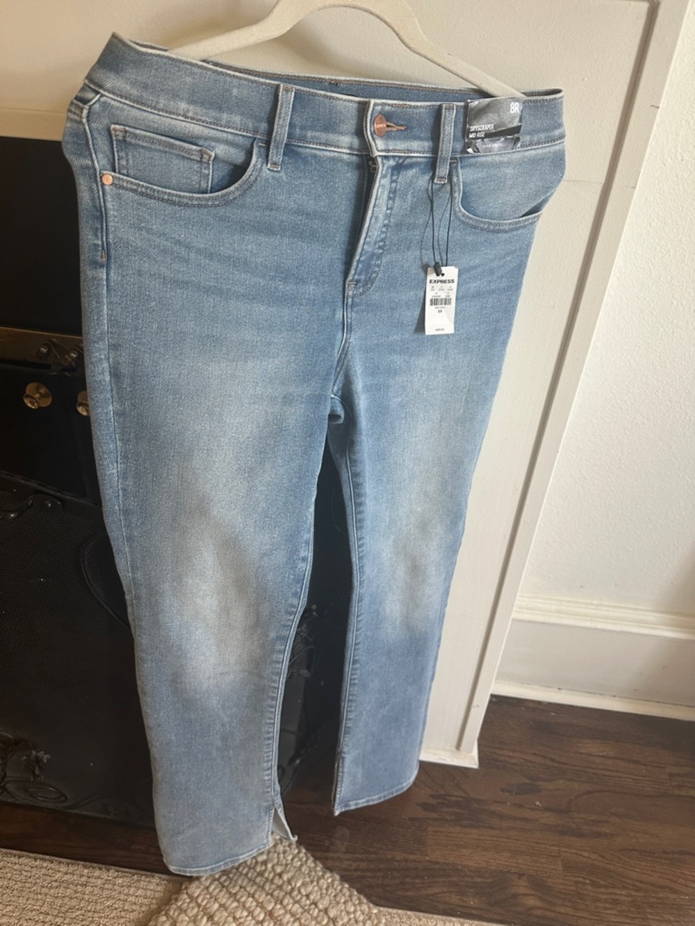 Express Straight Leg Light Blue Women's Jeans